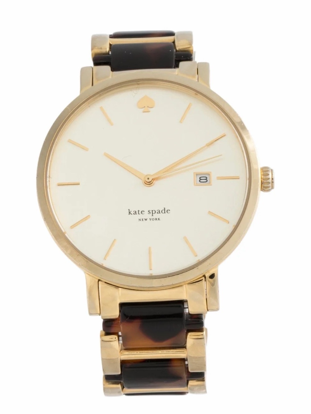 kate spade Gold and Tortoiseshell Gramercy Watch